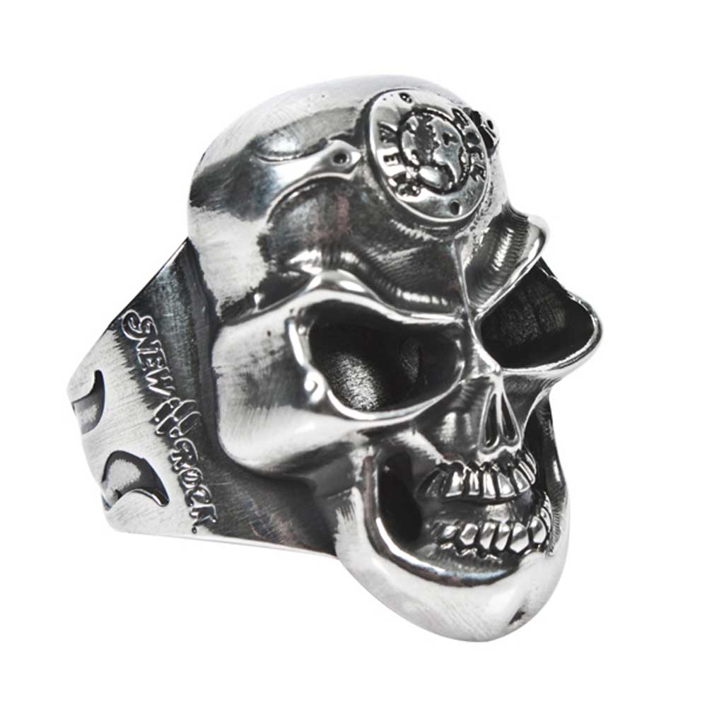 New Rock - M.SKULLRING-S2 Ring - Silberfarben